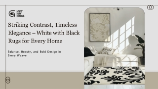 White with Black Rug – A Striking Addition to Any Space