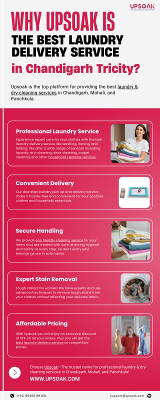Why Upsoak is the Best Laundry Delivery Service in Chandigarh Tricity