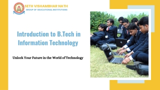Introduction to B.Tech in Information Technology