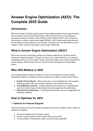 Answer Engine Optimization (AEO)_ The Complete 2025 Guide