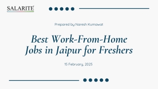 Best Work-From-Home Jobs in Jaipur for Freshers, ppt