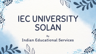IEC University Solan