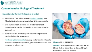 MS Medical Care – Your Trusted Destination for Urology Treatment in Mumbai