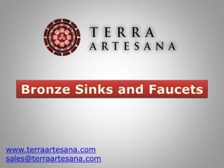 TerraArtesana - Bronze Sinks and Faucets