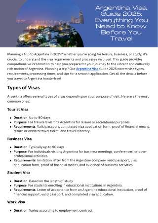 Argentina Visa Guide 2025 Everything You Need to Know Before You Travel