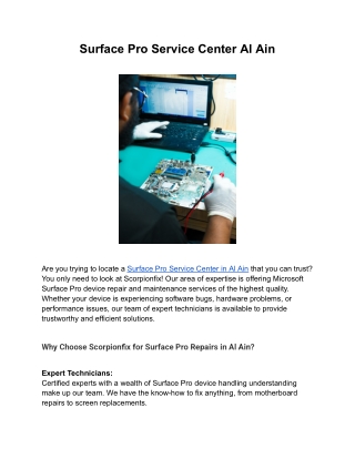 Surface Pro Service Center Al Ain