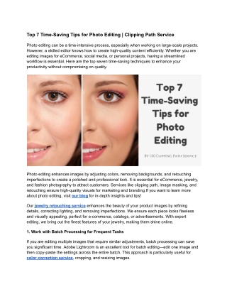 Time-Saving Photo Editing Hacks for Professionals