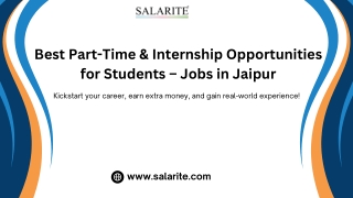 Best Part-Time & Internship Opportunities for Students – Jobs in Jaipur