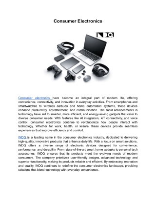 Consumer Electronics INDQ