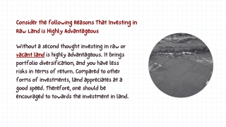 Consider the following Reasons That Investing in Raw Land is Highly Advantageous