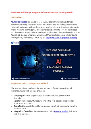 Microsoft Azure AI Online Training | Azure AI Engineer