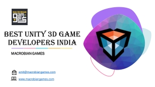 best unity 3d game developers india