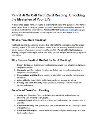 Best Tarot Card Reading for Love, Career & Life
