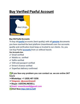 Buy Verified Paxful Account in 2025