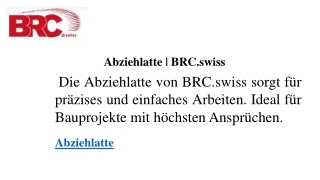 Abziehlatte  BRC.swiss