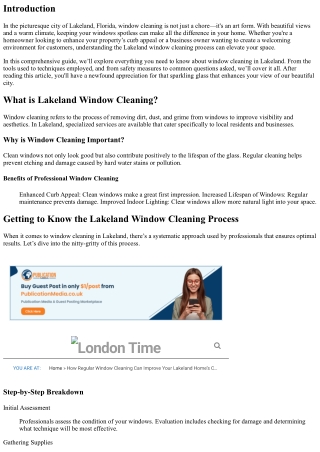 Getting to Know the Lakeland Window Cleaning Process