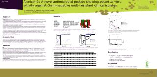 Arenicin-3: A novel antimicrobial peptide showing potent in vitro activity against Gram-negative multi-resistant clinic