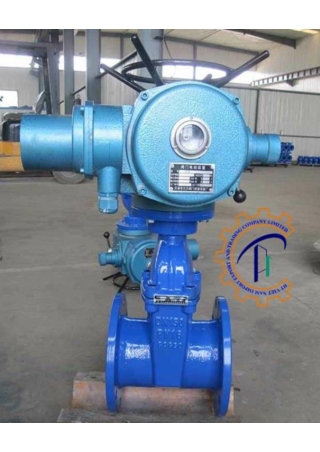 Van cổng gang điều khiển điện - vancongnghiepht