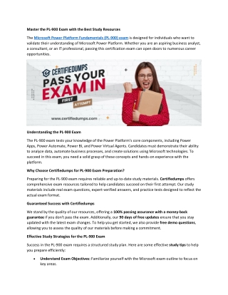 Master the PL-900 Exam with the Best Study Resources