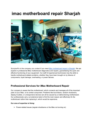 imac motherboard repair Sharjah