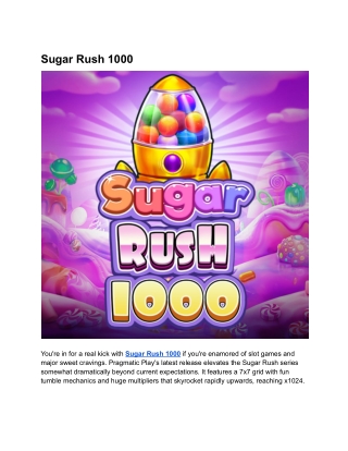 Sugar Rush 1000