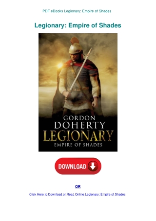 PDF eBooks Legionary Empire of Shades
