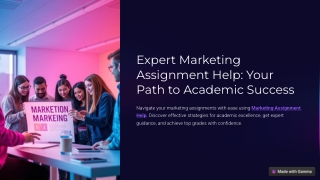 Expert Marketing Assignment Help Your Path to Academic Success