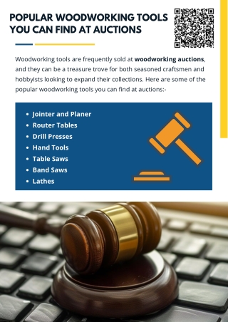 Popular Woodworking Tools You Can Find At Auctions
