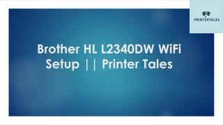 Brother HL L2340DW WiFi Setup