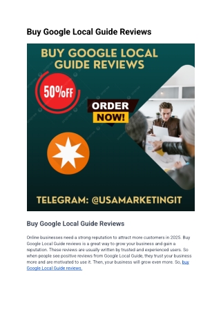Buy Google Local Guide Reviews