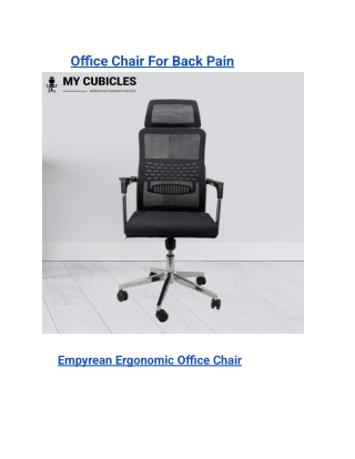 Office Chair For Back Pain