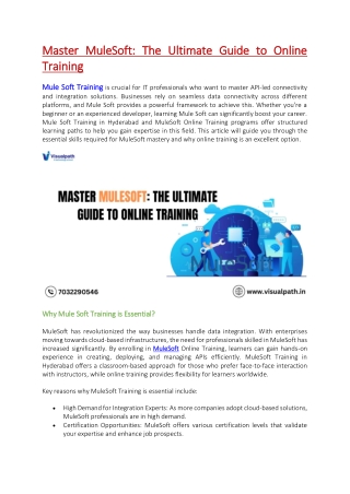 MuleSoft Course in Ameerpet - MuleSoft Online Training