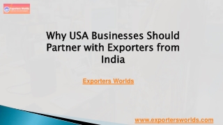 Why USA Businesses Should Partner with Exporters from India