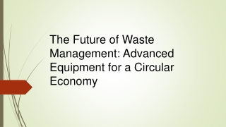 The Future of Waste Management