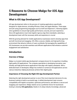 5-Reasons-to-Choose-Malgo-for-iOS-App-Development