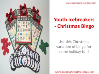 Youth Icebreakers - Christmas Bingo
