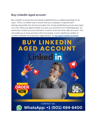 Buy Linkedin Aged account_ What You Need to Know Beforehand