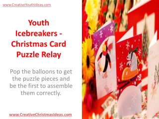 Youth Icebreakers - Christmas Card Puzzle Relay