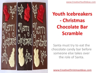 Youth Icebreakers - Christmas Chocolate Bar Scramble