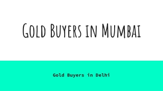 Gold Buyers in Mumbai