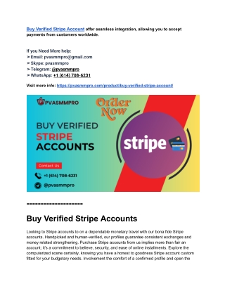 Top 3 Sites to Buy Verified Stripe Account: (Instant and 2d Payout)