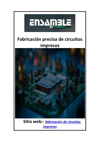 Fabricación precisa de circuitos impresos