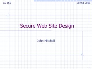 Secure Web Site Design