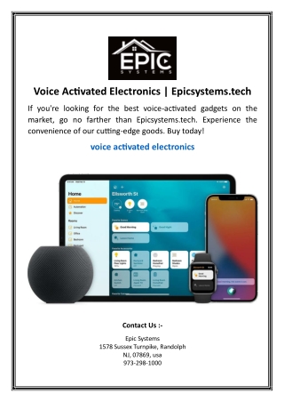 Voice Activated Electronics | Epicsystems.tech