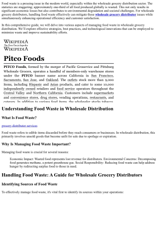 Handling Food Waste: A Guide for Wholesale Grocery Distributors