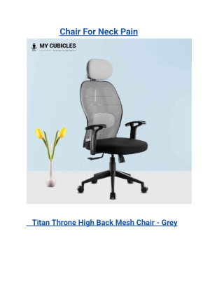 Chair For Neck Pain