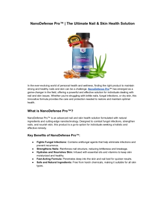 NanoDefense Pro™ _ The Ultimate Nail & Skin Health Solution