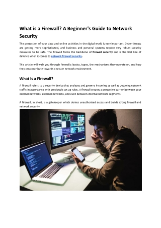 What is a Firewall? A Beginner's Guide to Network Security