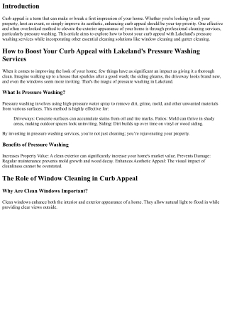 How to Boost Your Curb Appeal with Lakeland's Pressure Washing Services
