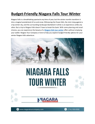 Budget-Friendly Niagara Falls Tour Winter